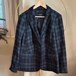 Talbots Dark Plaid Blazer
